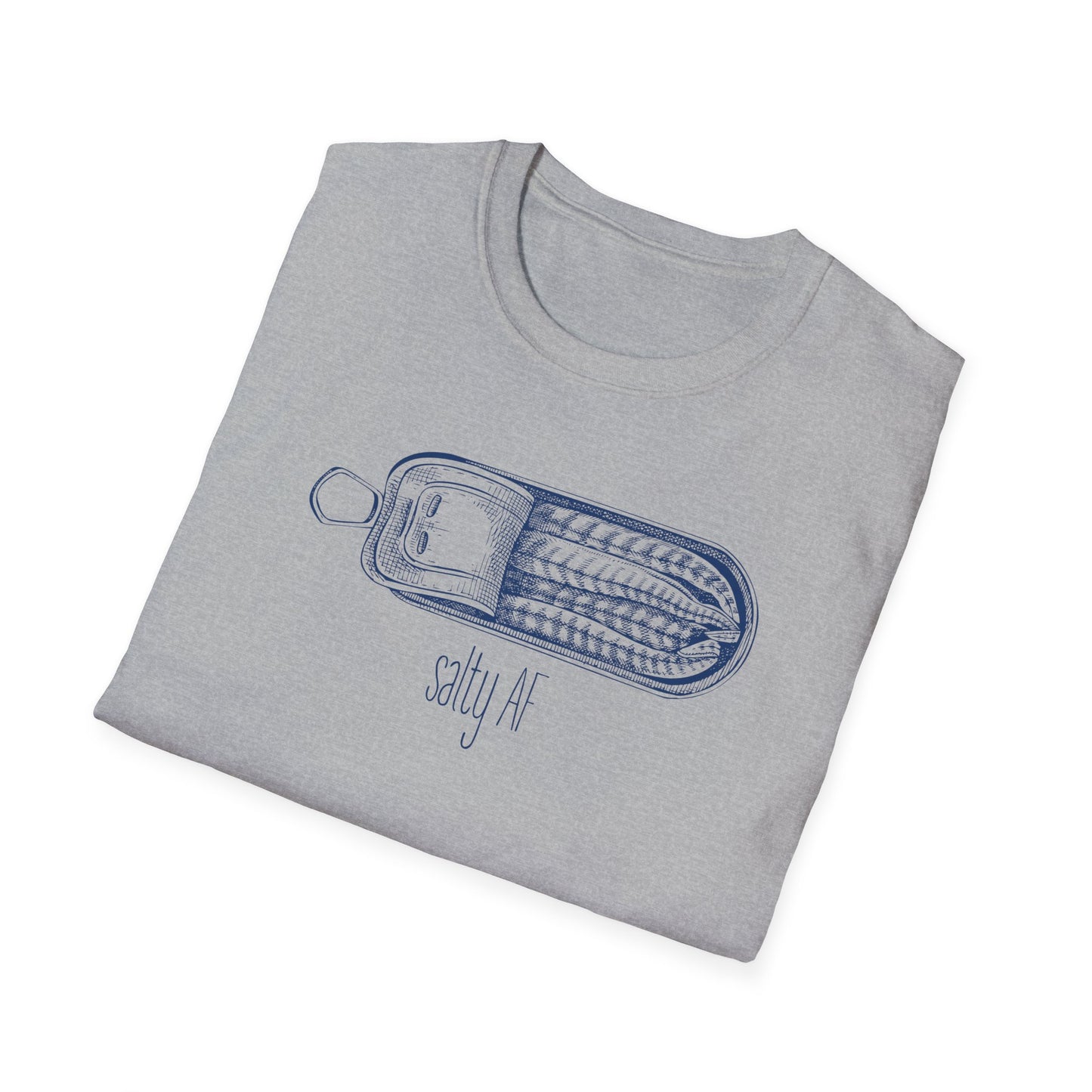 Salty AF Sardine T-Shirt, Sardine Shirt, Fish Lover Tee, Seafood Graphic Shirt, Tinned Fish Tee, Ocean Animal Shirt, Coastal Foodie Gift