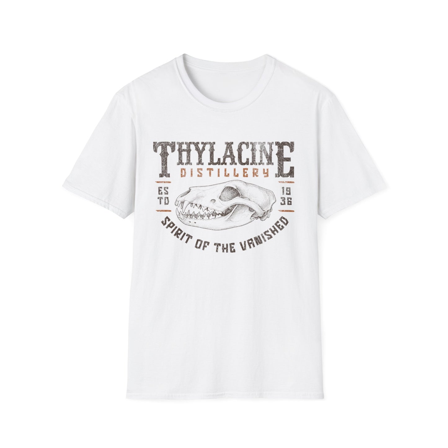 Thylacine Distillery T-Shirt – Spirit of the Vanished Australian Cryptid Tee