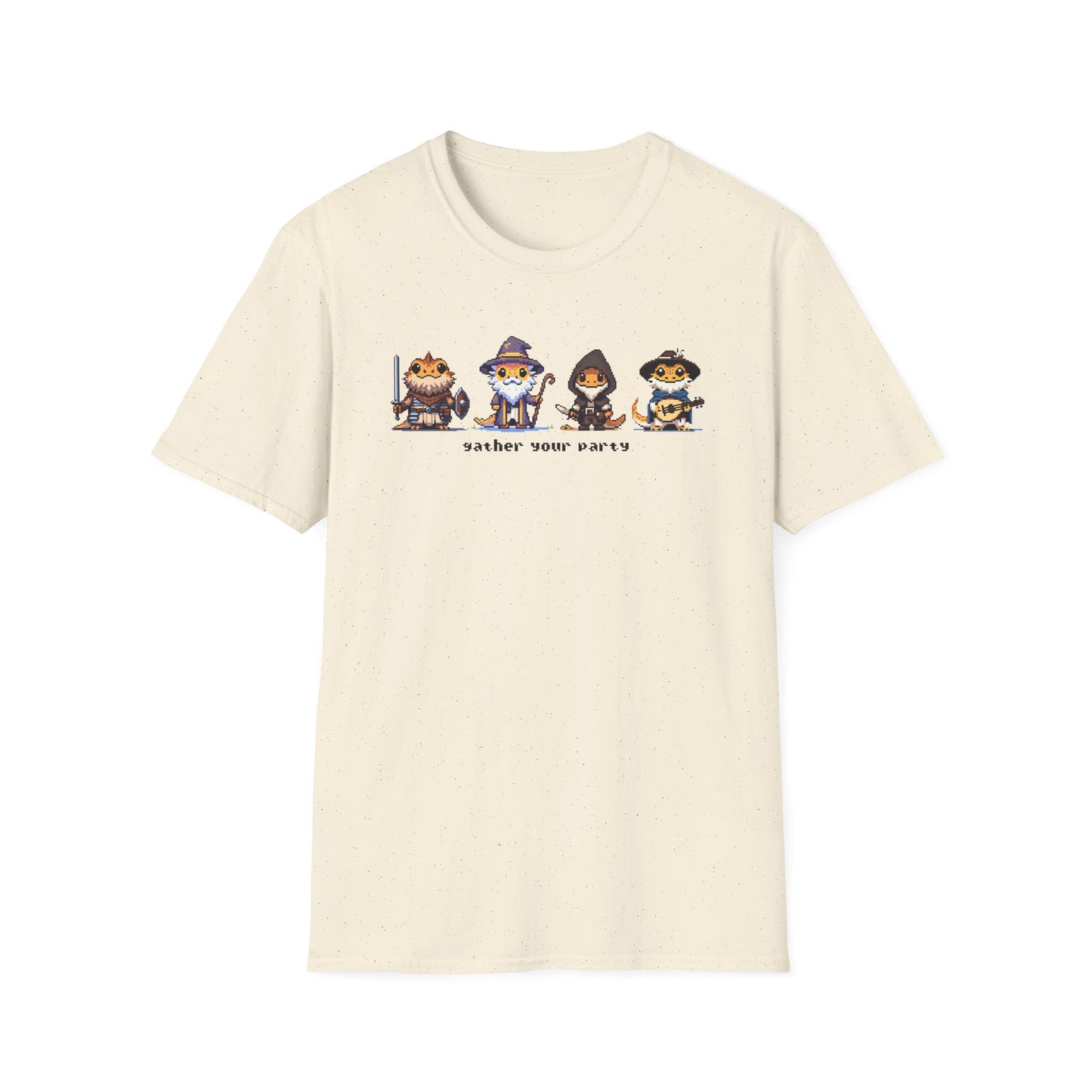 Bearded Dragon RPG T-Shirt, Gather Your Party Shirt, Reptile Lover Tee, DnD Inspired Lizard Shirt, Fantasy Animal Graphic Tee