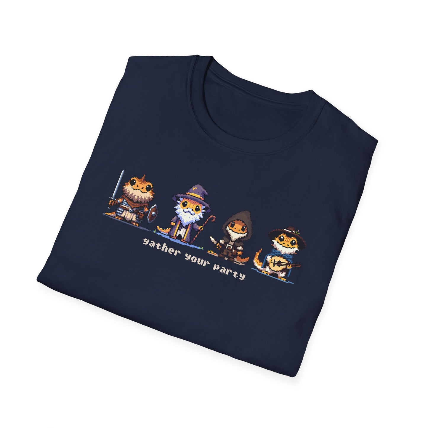 Bearded Dragon RPG T-Shirt, Gather Your Party Shirt, Reptile Lover Tee, DnD Inspired Lizard Shirt, Fantasy Animal Graphic Tee