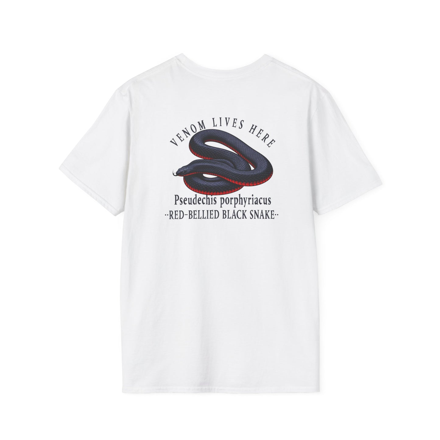 Red-Bellied Black Snake T-Shirt, Venom Lives Here Shirt, Double Sided Snake Tee, Australian Reptile Shirt, Snake Lover Gift, Herping Tee