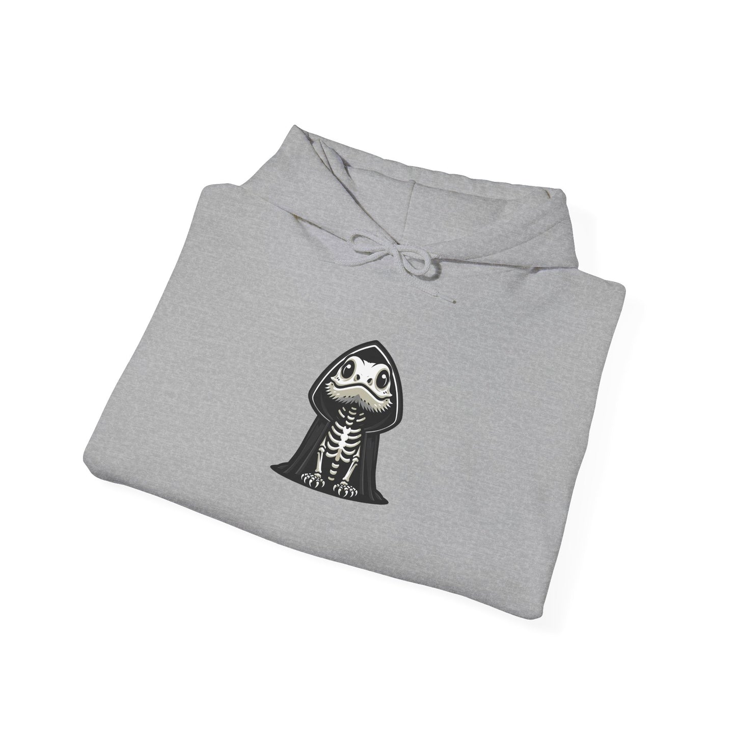 Bearded Dragon Reaper Hoodie, Skeleton Beardie Hoodie, Gothic Reptile Hoodie, Spooky Lizard Hoodie, Reptile Lover Gift, Halloween Hoodie