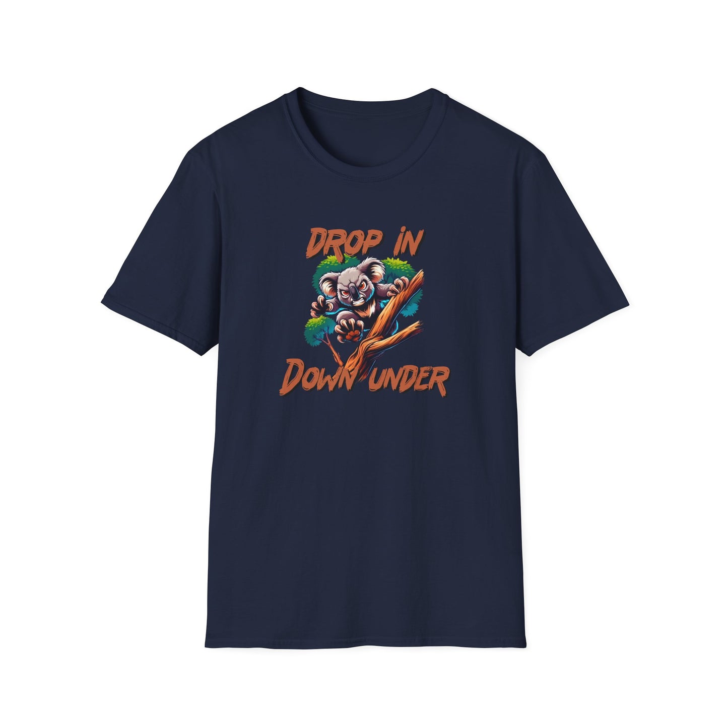 Drop Bear T-Shirt, Drop In Down Under Shirt, Australian Wildlife Tee, Koala Lover Gift, Aussie Souvenir Shirt, Tourist Trap Graphic Tee