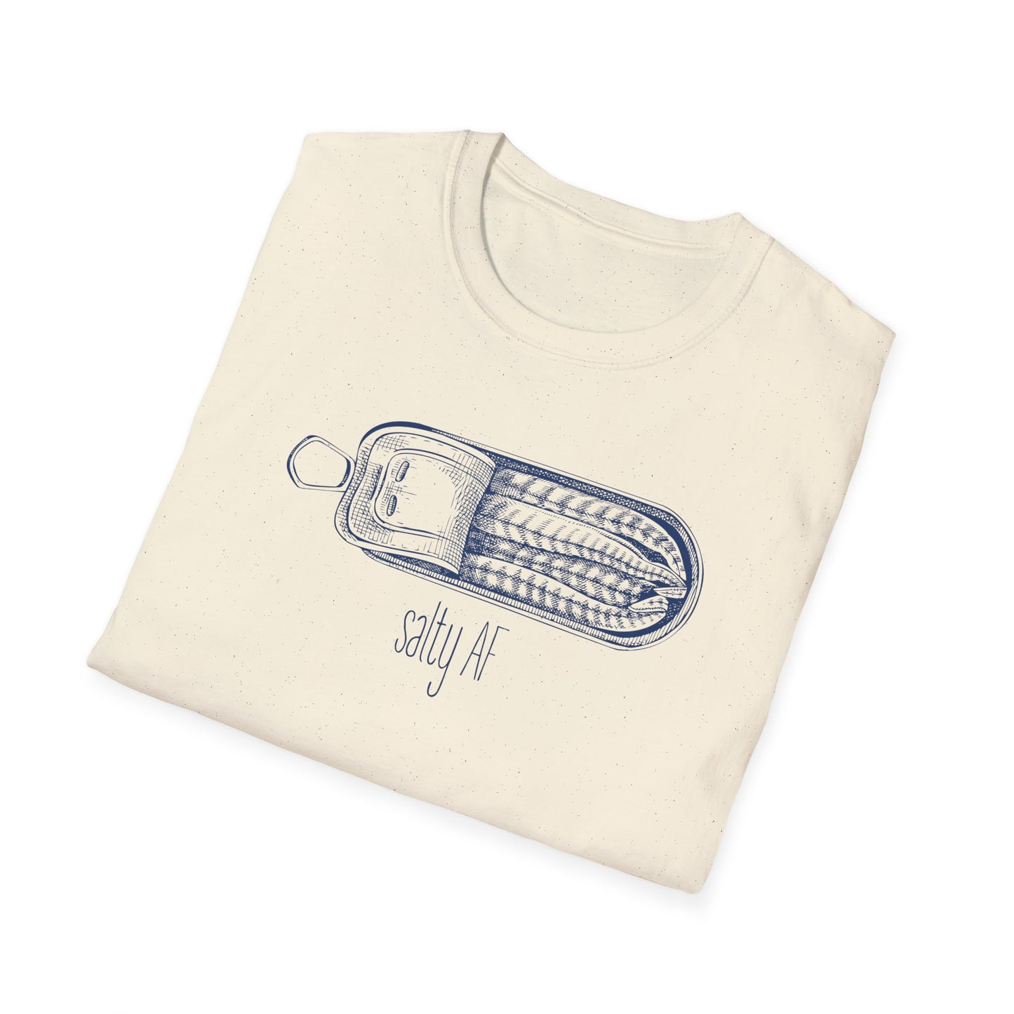 Salty AF Sardine T-Shirt, Sardine Shirt, Fish Lover Tee, Seafood Graphic Shirt, Tinned Fish Tee, Ocean Animal Shirt, Coastal Foodie Gift