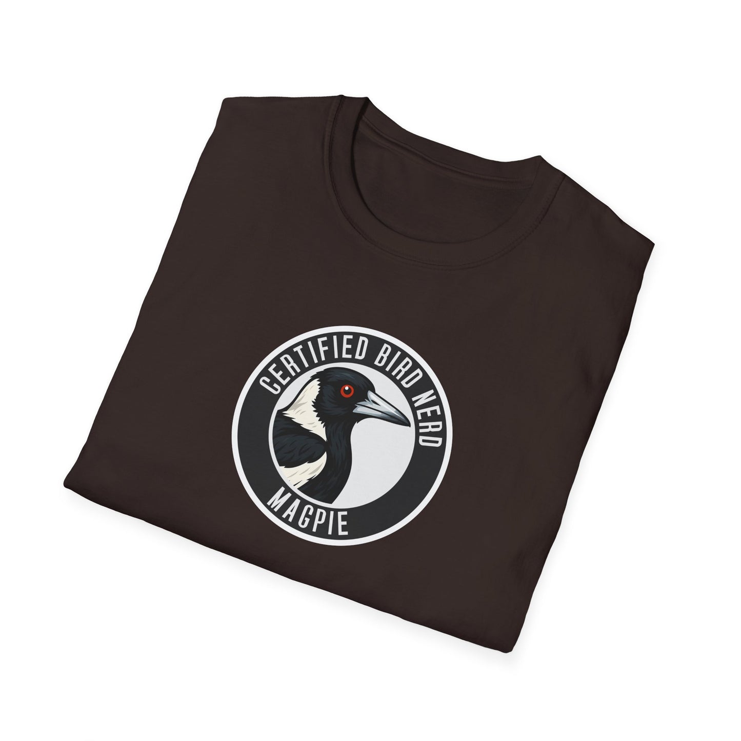 Magpie T-Shirt, Certified Bird Nerd Shirt, Australian Bird Tee, Birdwatching Gift, Wildlife Lover Tee, Aussie Magpie Graphic Tee