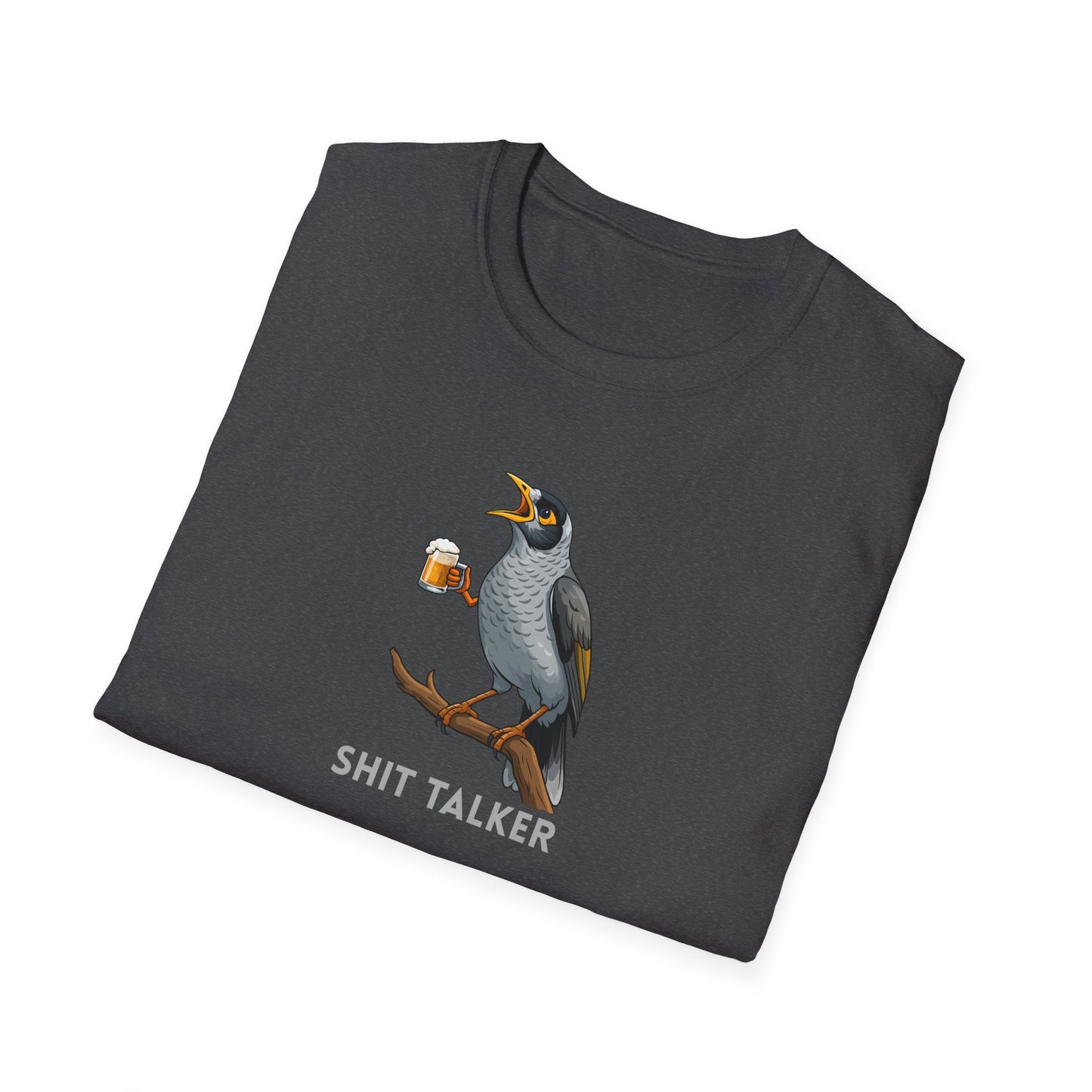 Noisy Miner T-Shirt, Australian Bird Shirt, Shit Talker Tee, Aussie Bird T-Shirt, Bird Nerd Gift, Funny Australian Wildlife Shirt, Beer Bird Graphic Tee