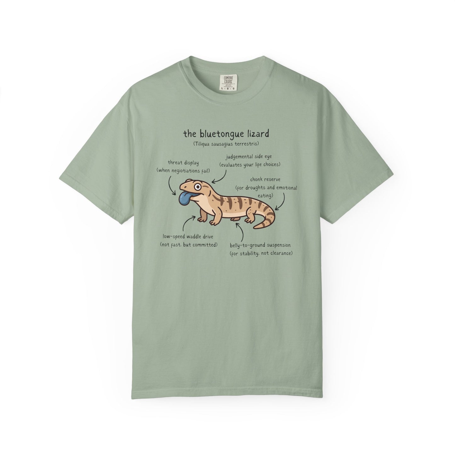 Anatomy of a Blue Tongue Lizard Shirt, Comfort Colors Reptile Tee, Funny Bluetongue Skink T Shirt, Australian Lizard Gift, Herpetology Shirt