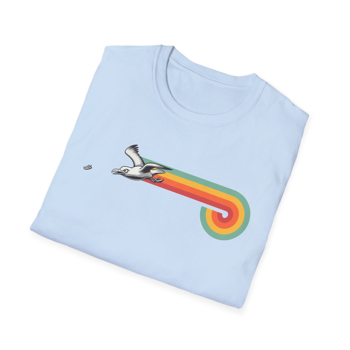 Retro Seagull T-Shirt, Seagull Chip Shirt, Beach Bird Tee, Coastal Wildlife Shirt, Bird Lover Gift, Vintage Ocean Graphic Tee