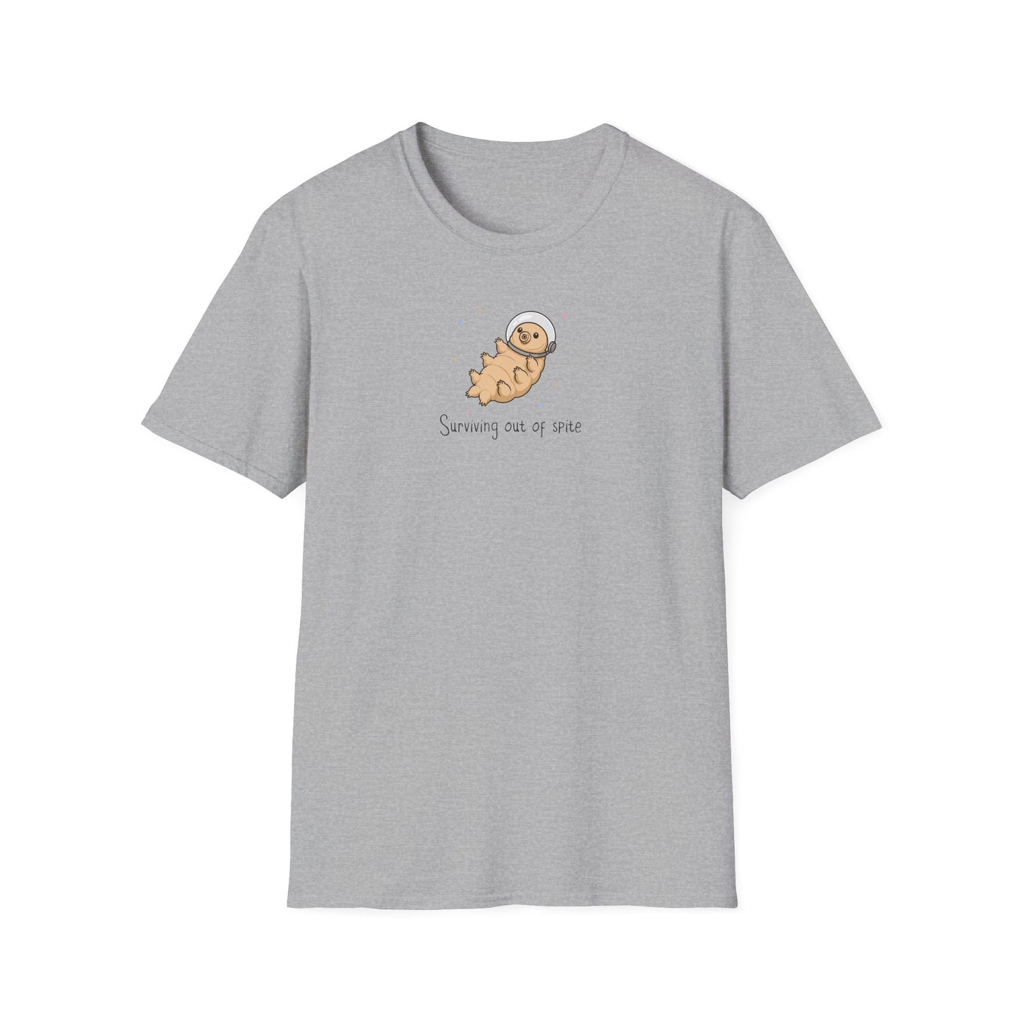Tardigrade T-Shirt Surviving Out of Spite, Funny Science Shirt, Water Bear Tee, Nerd Humor Shirt, Biology Shirt, Cute Space Tardigrade