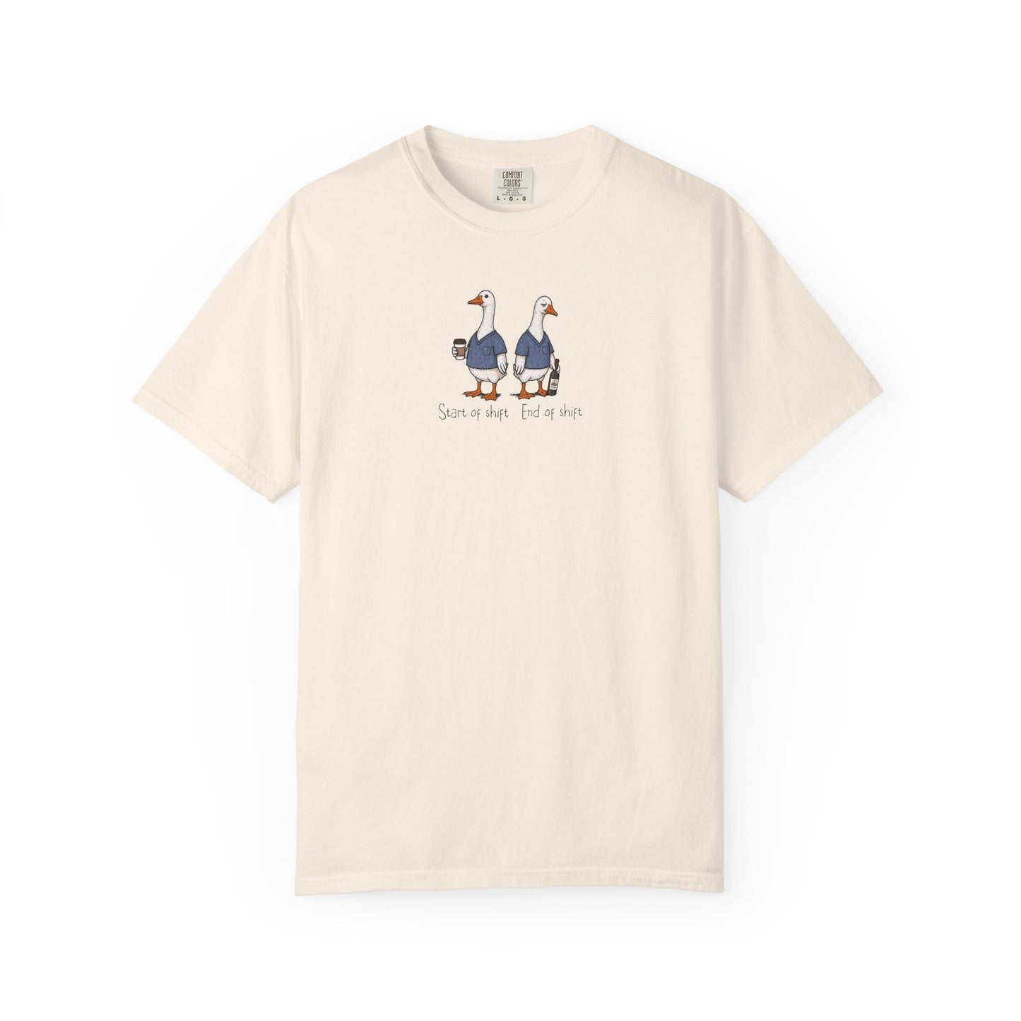 Funny Nurse Goose Shirt, Start of Shift End of Shift Tee, Nurse Humor Shirt, Comfort Colors Nurse T Shirt, Medical Humor Gift