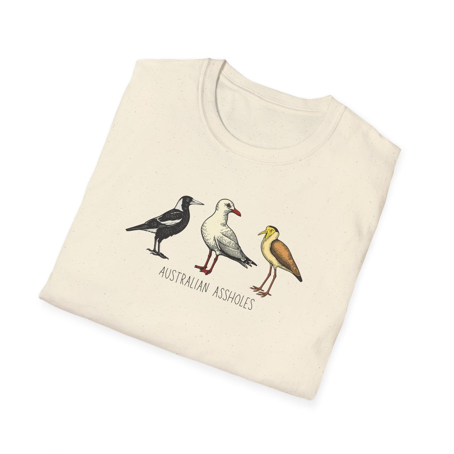 Australian Assholes Bird T-Shirt, Funny Australian Bird Shirt, Magpie Seagull Plover Tee, Aussie Bird Lover Gift, Chaos Bird Shirt