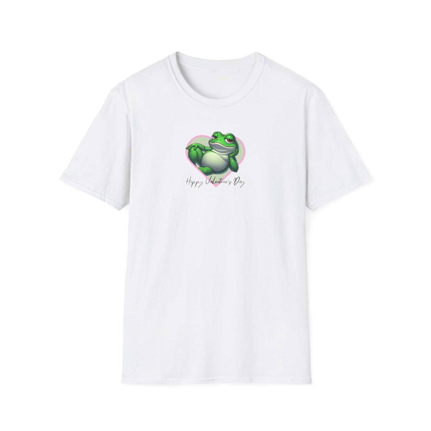 Frog Valentine T-Shirt, Happy Valentine’s Day Frog Shirt, Frog Lover Gift, Amphibian Heart Tee, Cute Animal Valentine Shirt