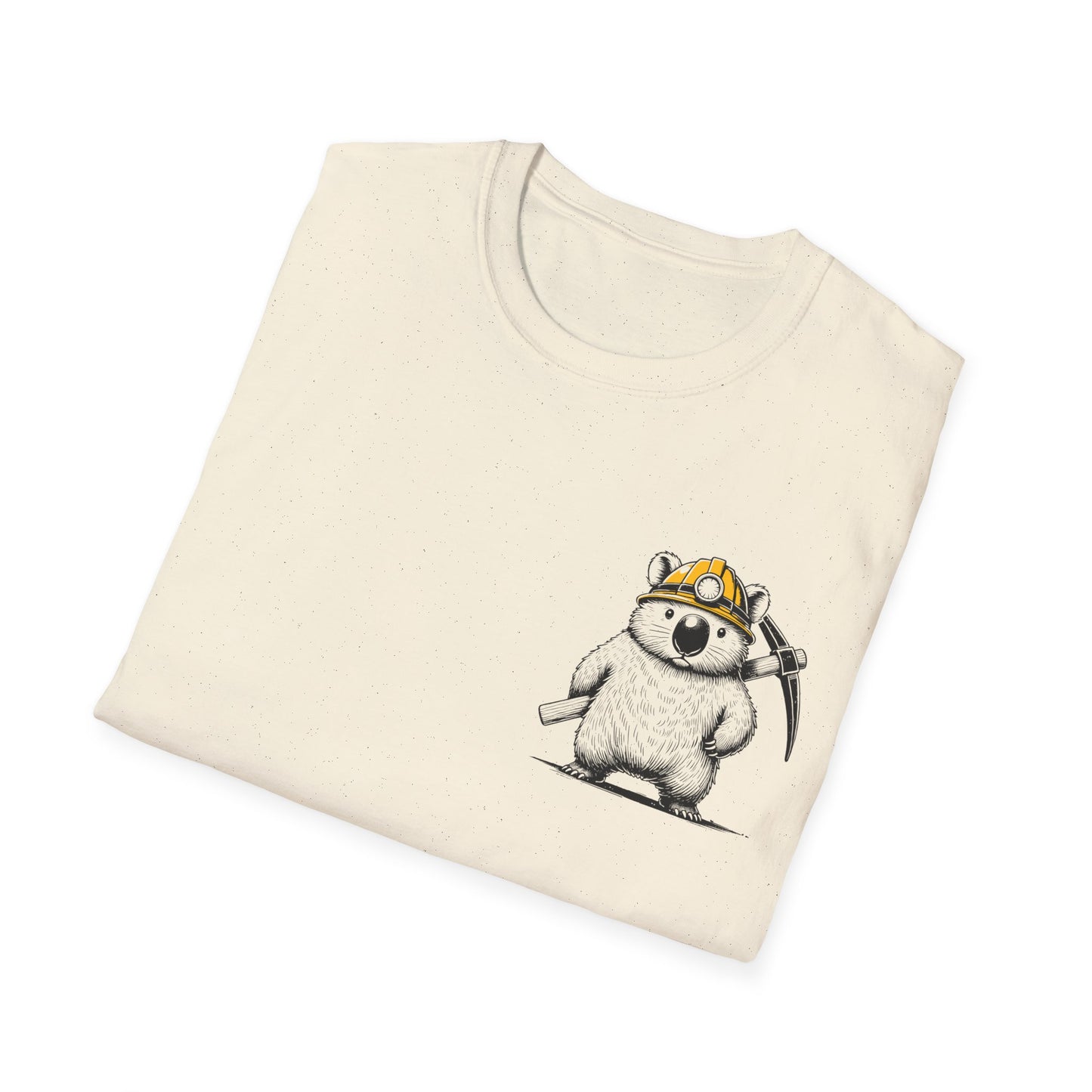 Miner Wombat T-Shirt – Australian Wildlife Funny Outback Worker Tee