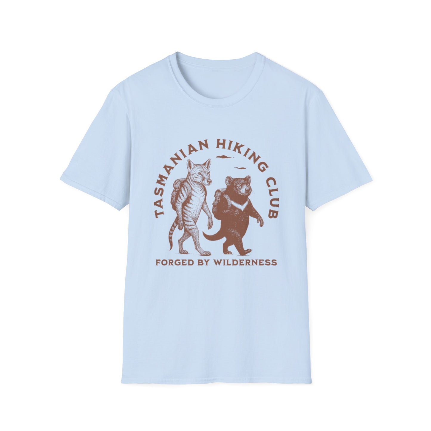 Tasmanian Hiking Club T-Shirt – Tasmanian Devil & Thylacine Australian Wildlife Tee