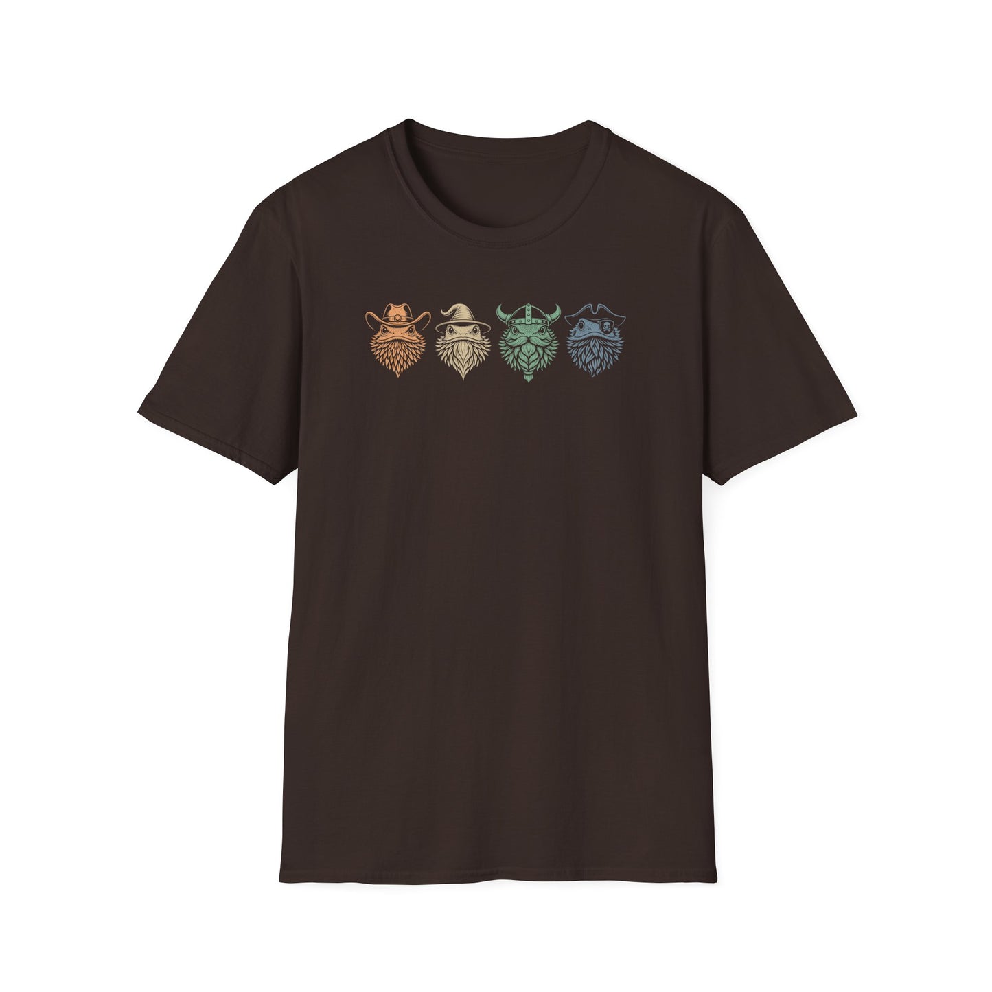 Whimsical Bearded Dragon T-Shirt Funny Reptile Shirt, Bearded Dragon Heads Tee, Cute Lizard Graphic, Herpetology Gift