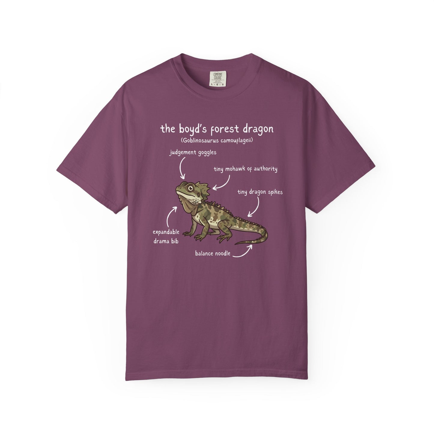 Anatomy of a Boyds Forest Dragon Shirt, Comfort Colors Reptile Tee, Funny Australian Lizard T Shirt, Herpetology Gift, Lizard Lover Tee
