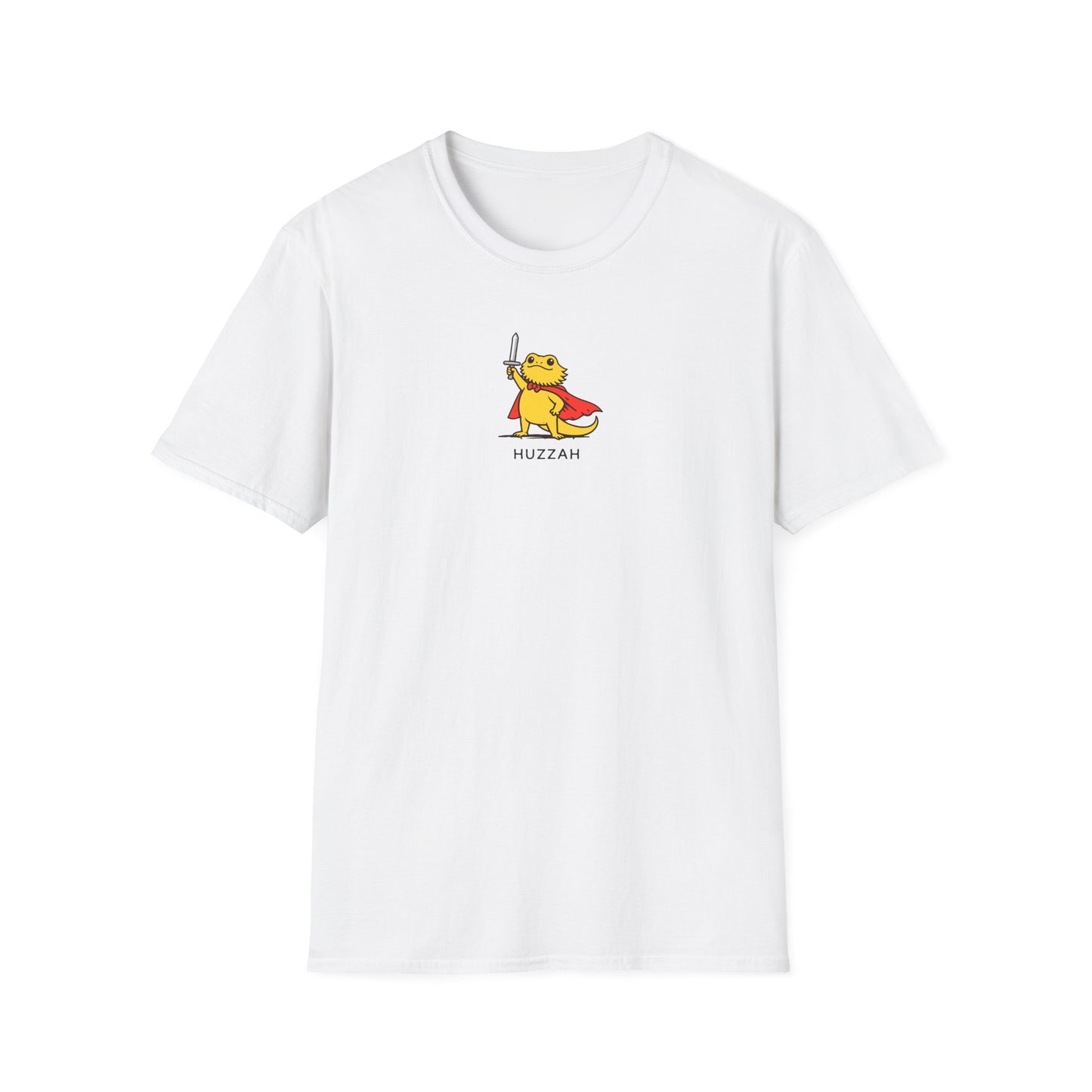 Huzzah Bearded Dragon T-Shirt, Funny Bearded Dragon Shirt, Cute Lizard Knight Tee, Reptile Lover Gift Shirt, Fantasy Lizard T-Shirt