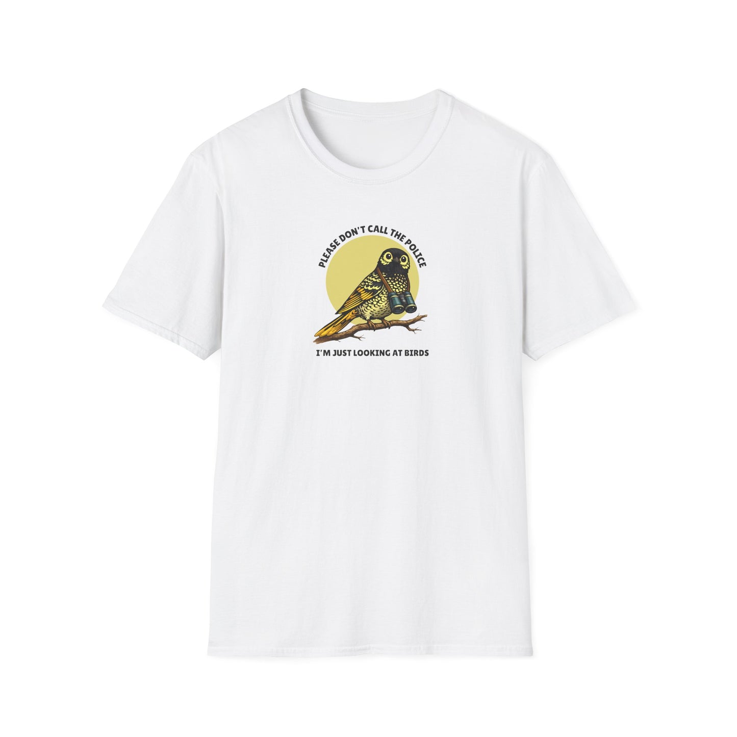 Regent Honeyeater T-Shirt, Please Don’t Call The Police Shirt, Birdwatching Tee, Australian Bird Shirt, Bird Nerd Gift, Wildlife Graphic Tee