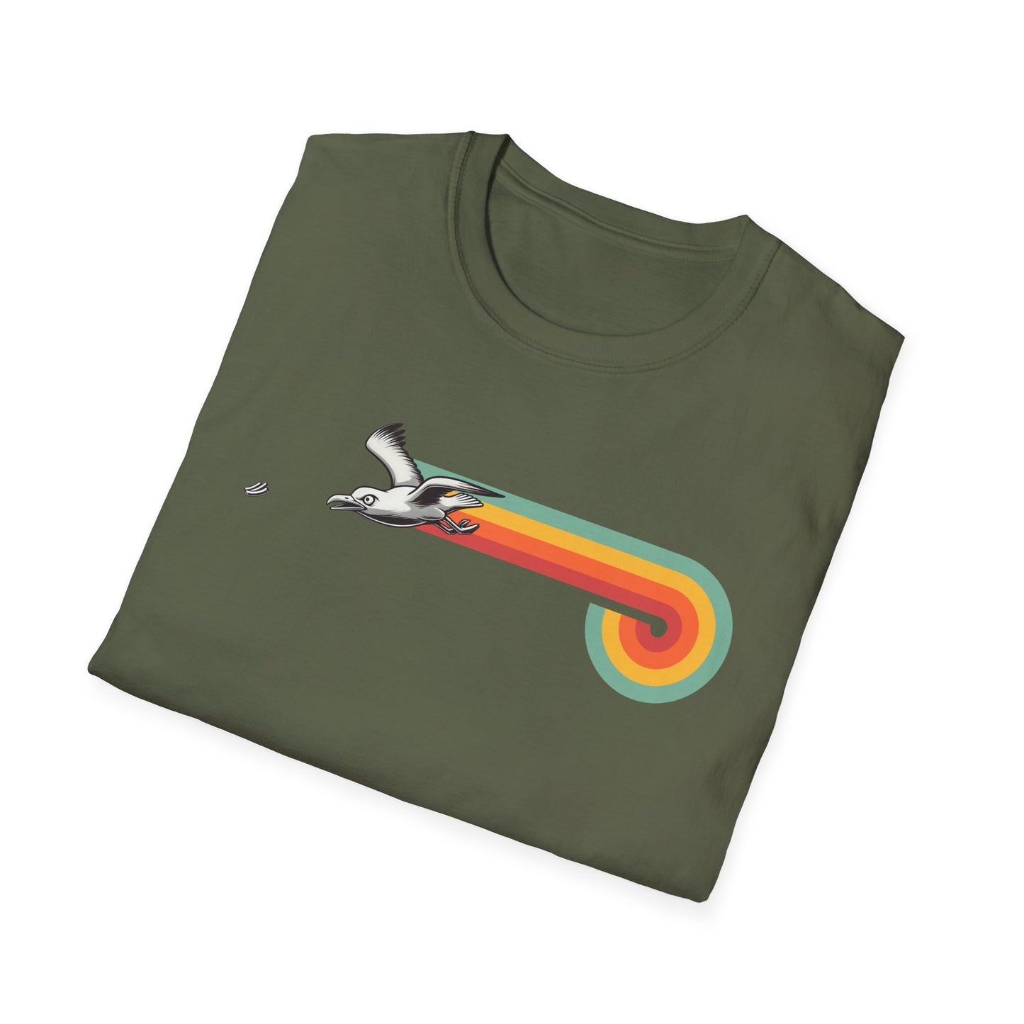 Retro Seagull T-Shirt, Seagull Chip Shirt, Beach Bird Tee, Coastal Wildlife Shirt, Bird Lover Gift, Vintage Ocean Graphic Tee