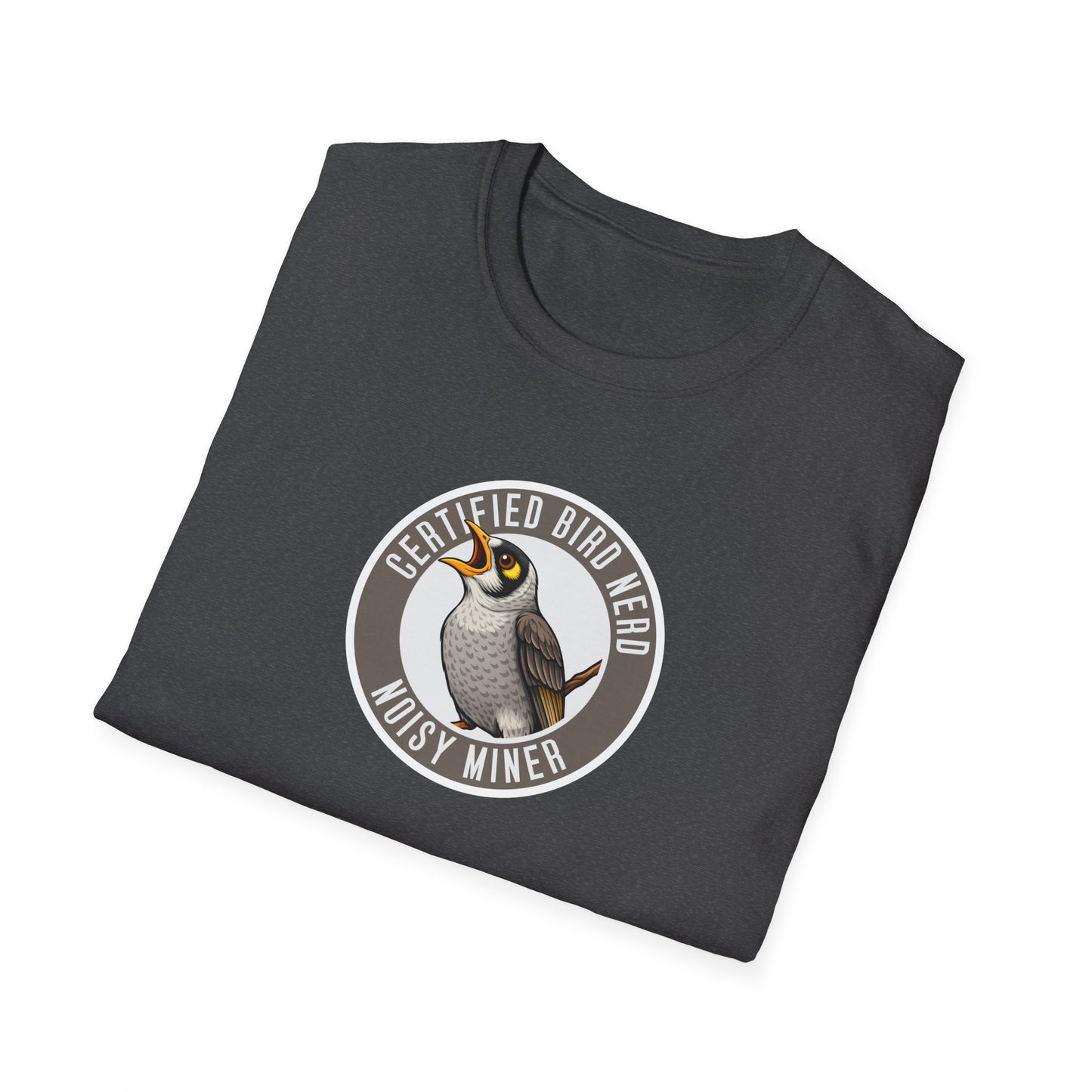 Noisy Miner T-Shirt, Certified Bird Nerd Shirt, Australian Bird Tee, Birdwatching Gift, Wildlife Lover Tee, Native Bird Graphic Tee