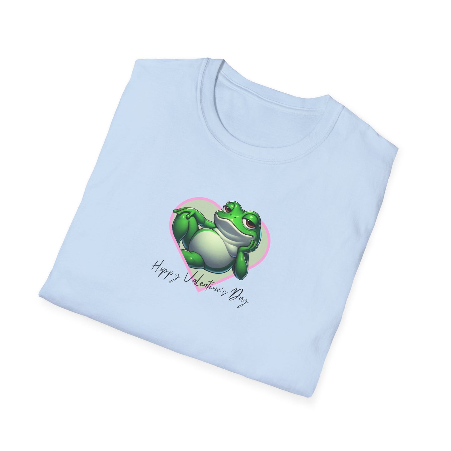 Frog Valentine T-Shirt, Happy Valentine’s Day Frog Shirt, Frog Lover Gift, Amphibian Heart Tee, Cute Animal Valentine Shirt