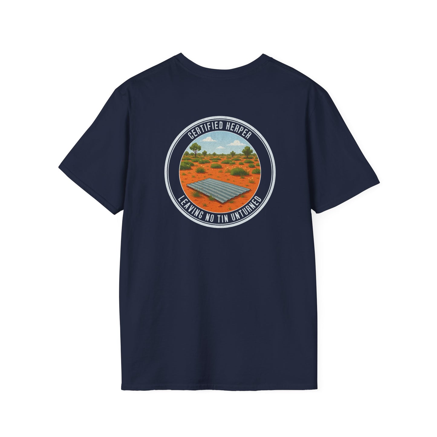 Certified Herper T-Shirt, Double Sided Herping Shirt, Tin Flipping Australia Tee, Reptile Lover Gift, Field Herping Graphic Shirt