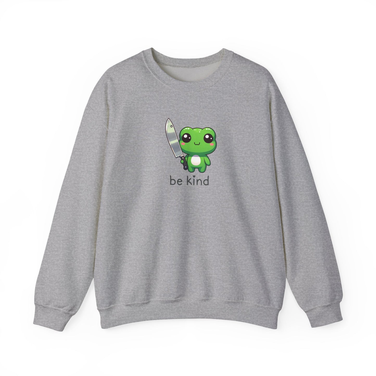 Be Kind Frog Sweatshirt, Cute Frog Sweater, Funny Frog Jumper, Frog Lover Gift, Kawaii Frog Crewneck, Goblincore Amphibian Shirt