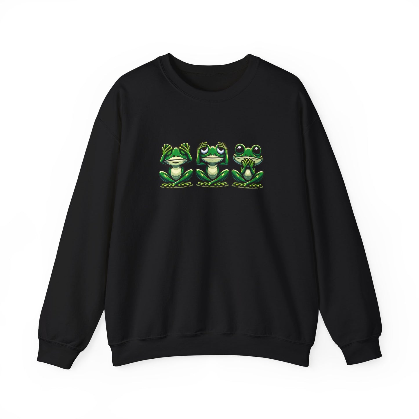 Frog Unisex Crewneck Sweatshirt | See No Evil, Hear No Evil, Speak No Evil