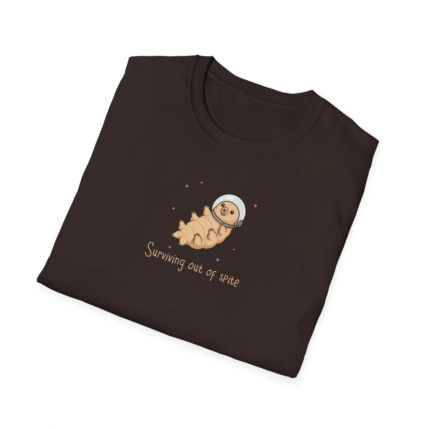 Tardigrade T-Shirt Surviving Out of Spite, Funny Science Shirt, Water Bear Tee, Nerd Humor Shirt, Biology Shirt, Cute Space Tardigrade
