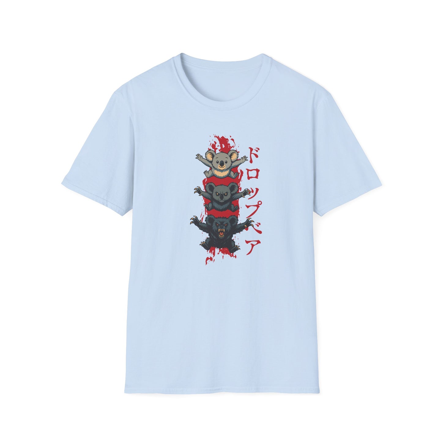 Drop Bear T-Shirt, Funny Australian Koala Shirt, Japanese Style Aussie Tee, Cute to Feral Koala Graphic Shirt, Australian Humour Gift