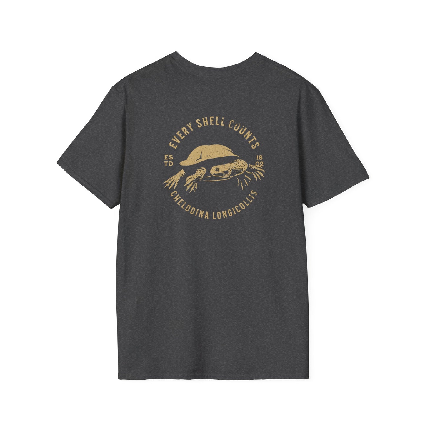 Long Neck Turtle T-Shirt, Every Shell Counts Shirt, Australian Turtle Tee, Chelodina Longicollis Shirt, Wildlife Conservation T-Shirt