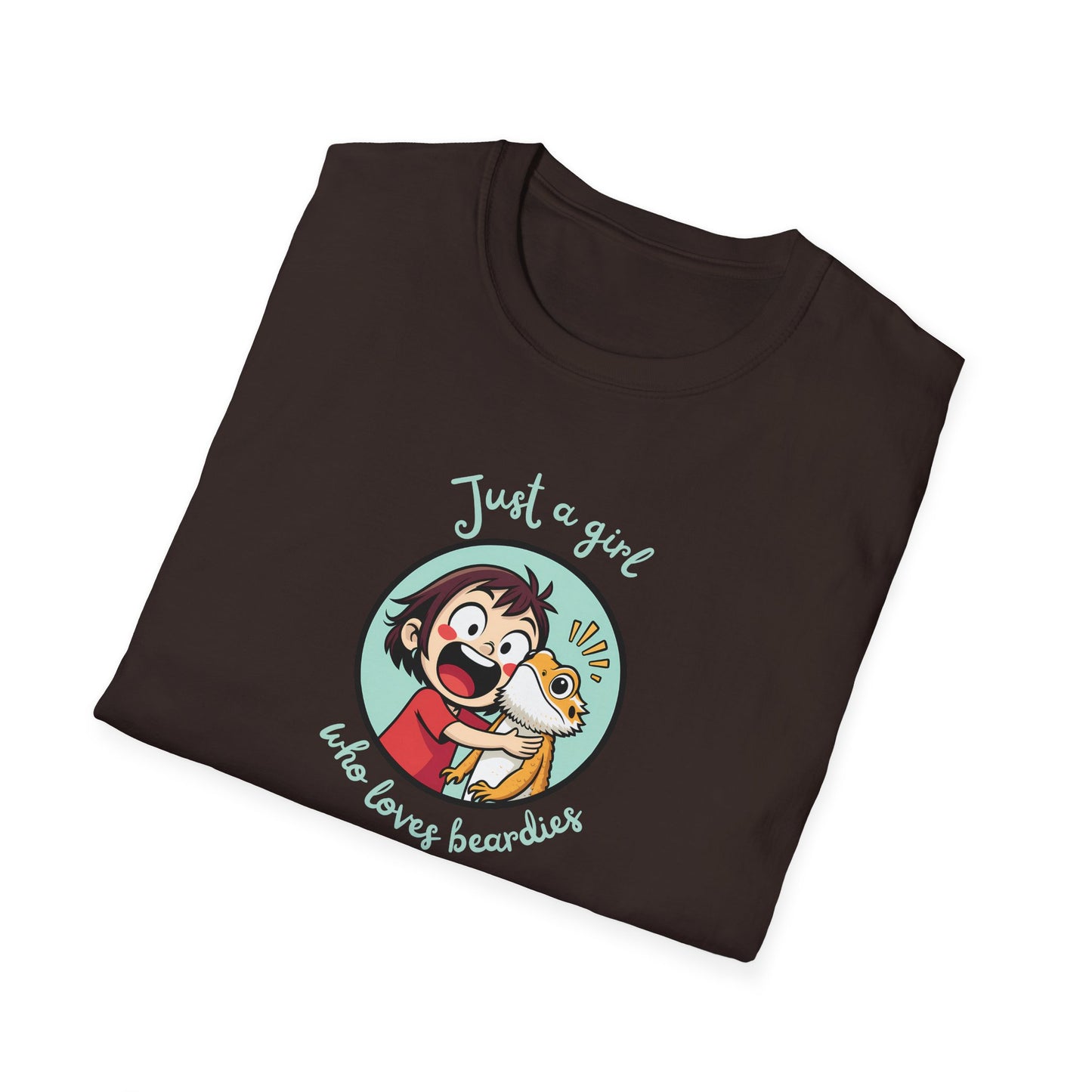 Just A Girl Who Loves Beardies T-Shirt, Bearded Dragon Shirt, Reptile Lover Tee, Beardie Mom Shirt, Cute Lizard T-Shirt, Reptile Keeper Gift, Australian Lizard Tee