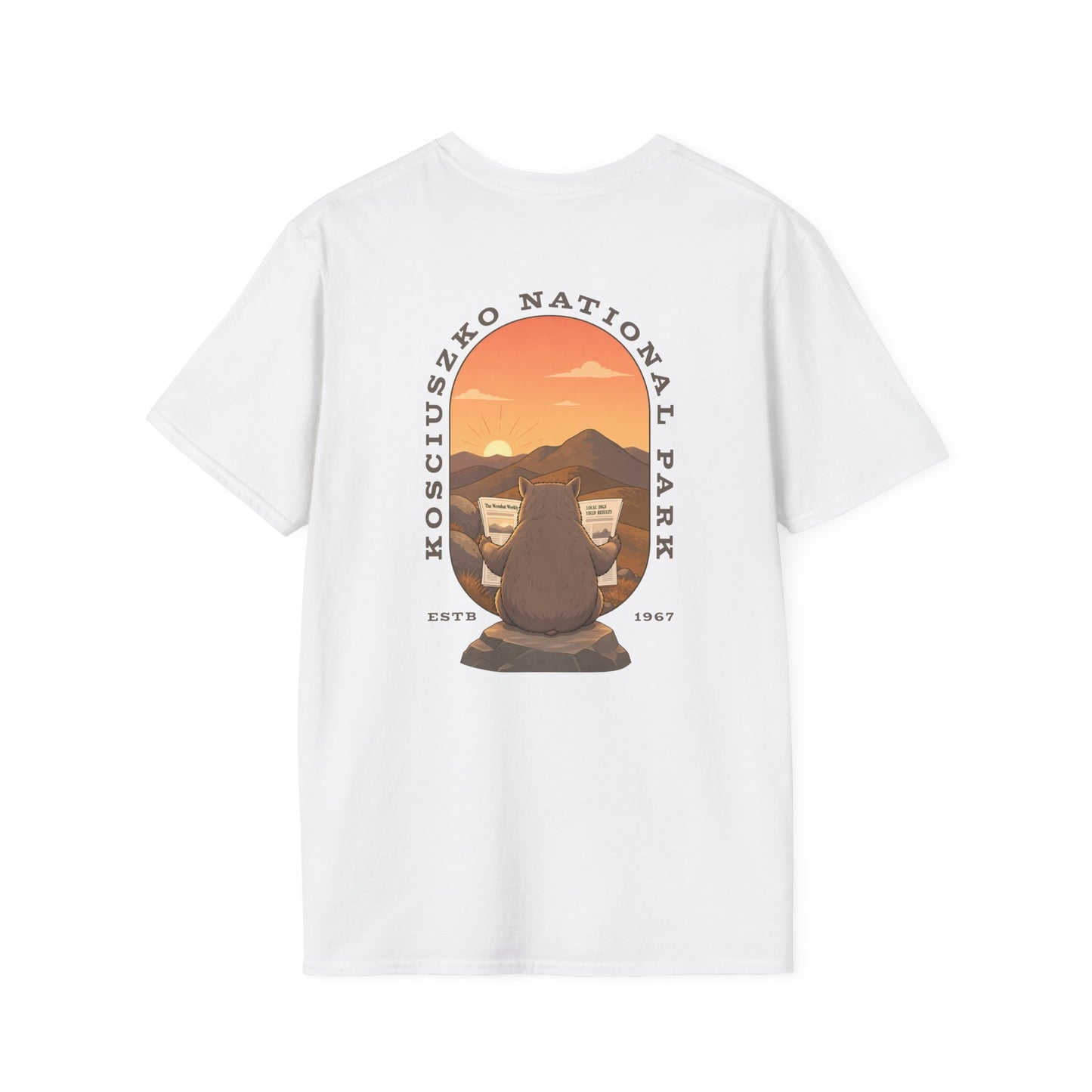 Kosciuszko National Park T-Shirt, Wombat Shirt, Australian Wildlife Tee, National Park Style Shirt, Hiking Gift, Aussie Nature Shirt