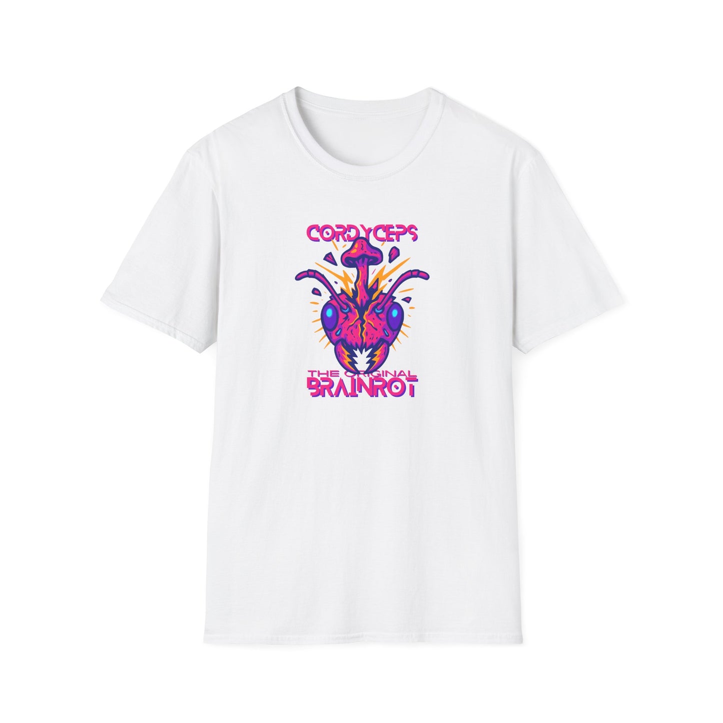 Cordyceps The Original Brainrot T-Shirt, Funny Mushroom Tee, Gamer Fungus Shirt, Psychedelic Mushroom Tee, Mycology Shirt, Retro Horror T-Shirt, Weirdcore Tee