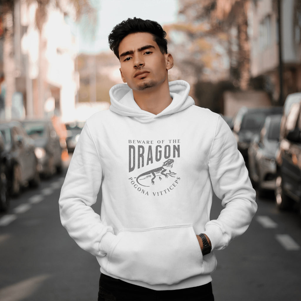 Beware of the Dragon | Bearded Dragon Hooded Sweatshirt | Reptile Hoodie