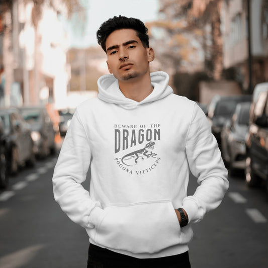 Beware of the Dragon | Bearded Dragon Hooded Sweatshirt | Reptile Hoodie