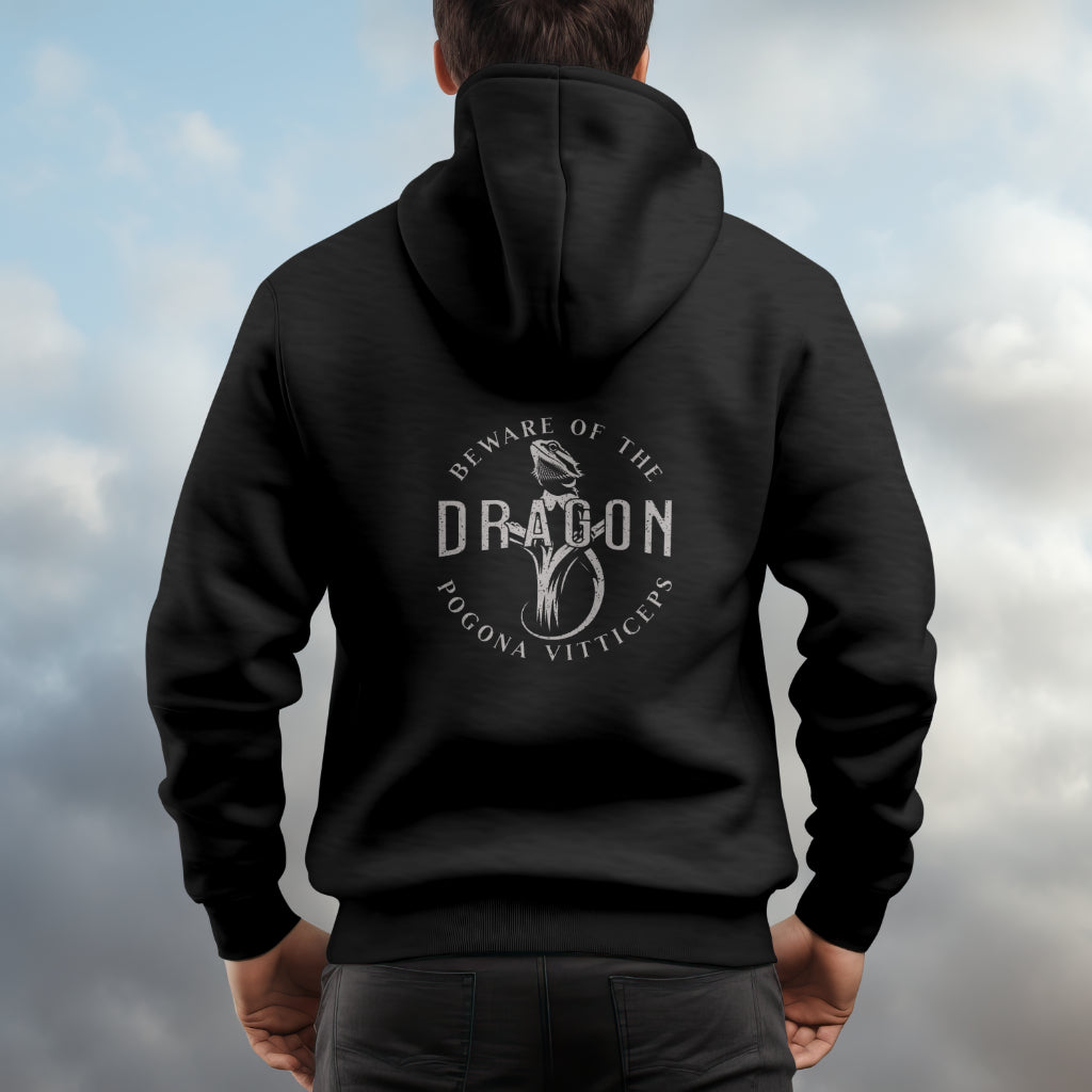 Beware of the Dragon | Bearded Dragon Unisex Hooded Sweatshirt | Reptile Hoodie