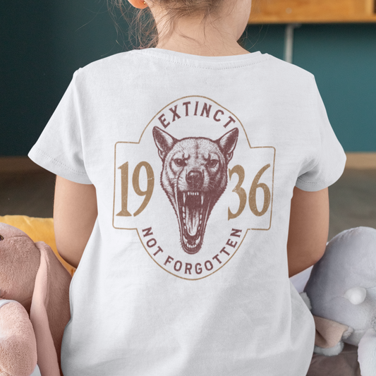 Kids Thylacine T-Shirt | Extinct Not Forgotten Tasmanian Tiger Tee