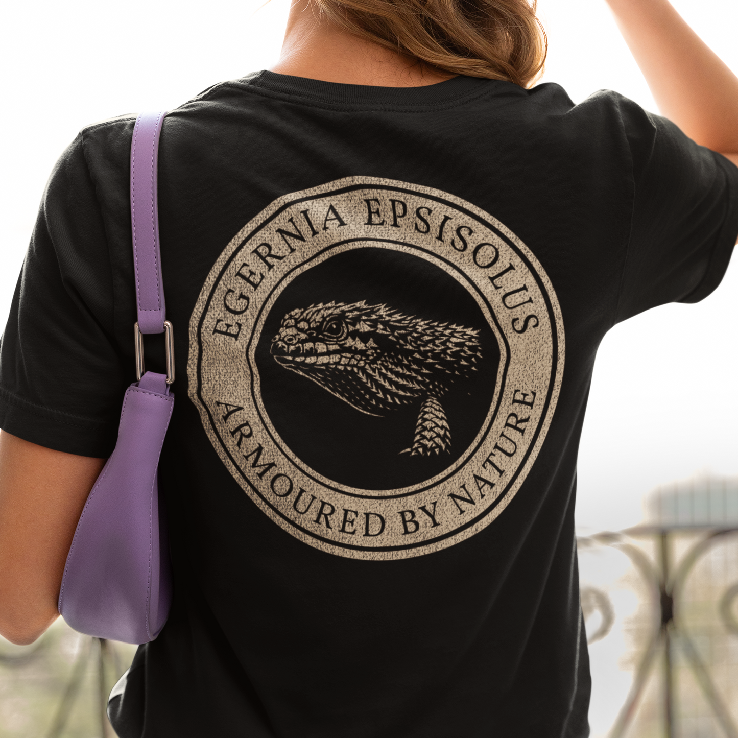 Egernia Lizard T-Shirt, Armoured By Nature Tee, Australian Reptile Shirt, Spiny Tailed Lizard Tee, Herpetology T-Shirt, Aussie Reptile Graphic Tee, Double Sided Shirt