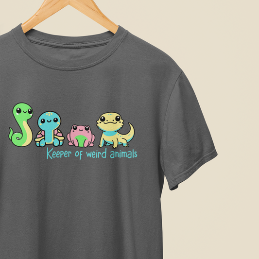 Keeper of Weird Animals Unisex Softstyle T-Shirt | Reptile Tee | Snake Shirt | Frog Top | Turtle Lover | Animal Lover Tshirt
