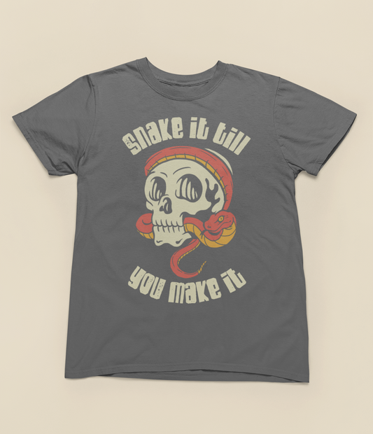 Snake It Till You Make It Unisex Softstyle T-Shirt | Reptile Lovers Gift