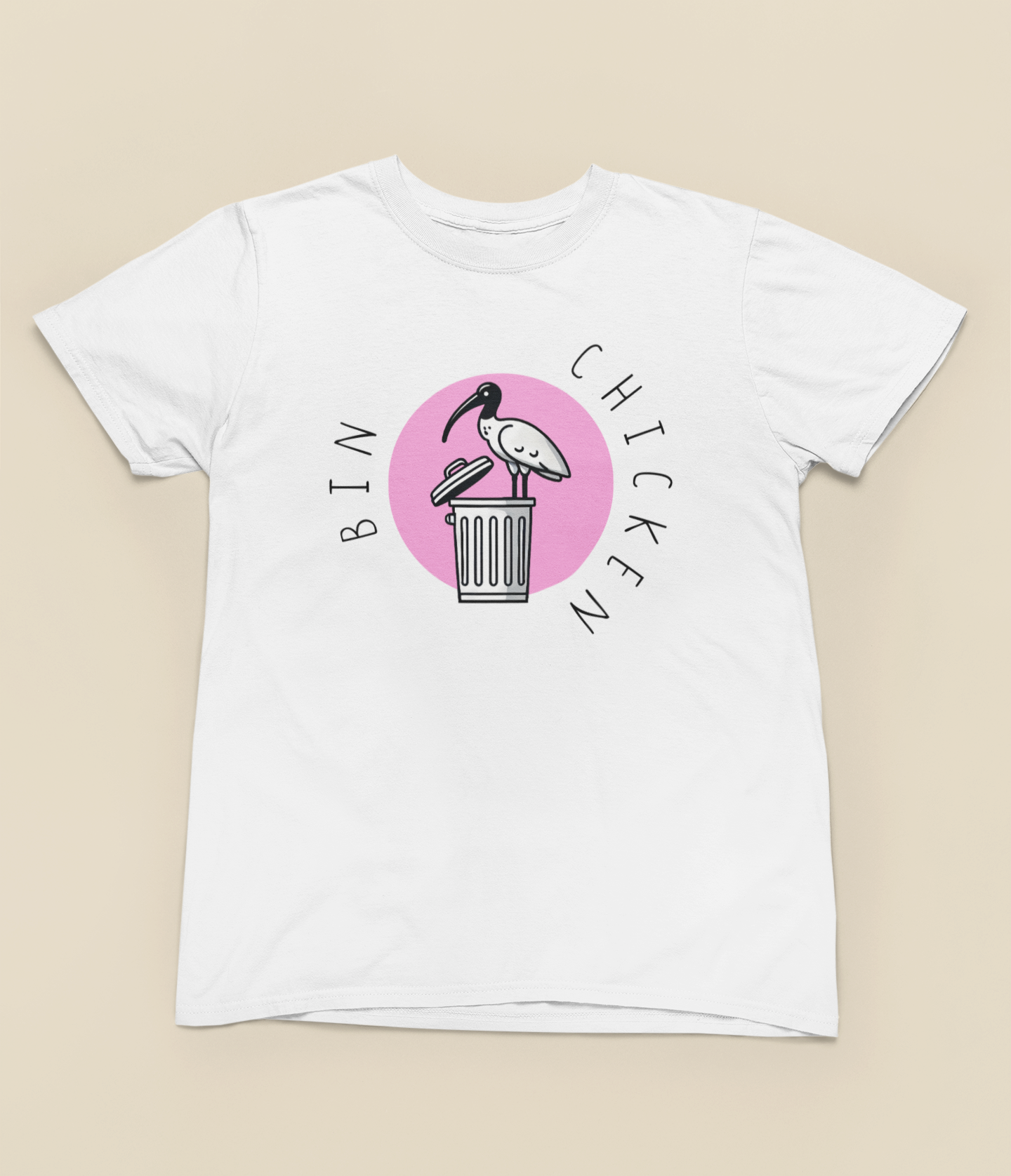 Bin Chicken Unisex Softstyle T-Shirt | Bird Lover T-Shirt | Gift for Bird Nerd | White Ibis