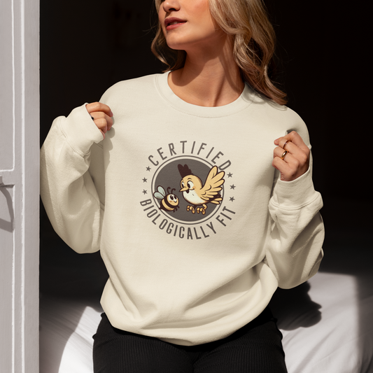 Biologically Fit Unisex Crewneck Sweatshirt, New Parents Gift, Mum and Dad Sweatshirt, Science Biology Gift, Mother's Day, Father's Day