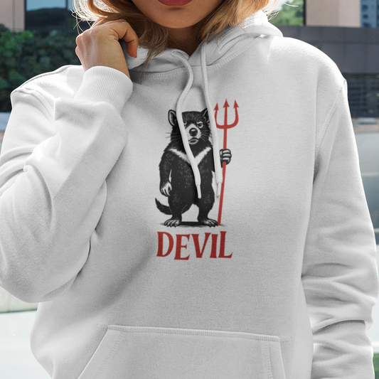 Tasmanian Devil Hoodie, Devil Hoodie, Funny Australian Animal Hoodie, Aussie Wildlife Hoodie, Gothic Animal Sweatshirt, Cryptid Style Hoodie, Tasmania Gift