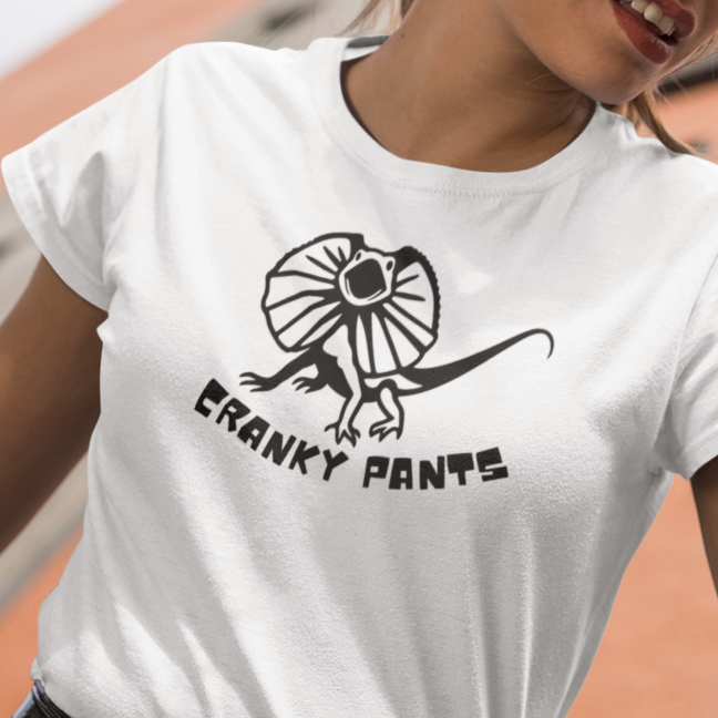 Frilled Neck Lizard Cranky Pants T-Shirt, Funny Reptile Shirt, Frill Neck Lizard Tee, Aussie Wildlife Shirt, Herper Gift