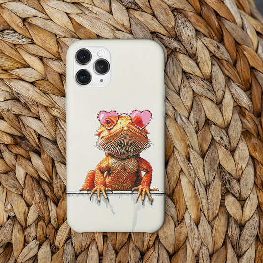 Valentines Day iPhone Case for Reptile Keepers | Bearded Dragon Lover Gift | Cute Herpetology Phone Case | Scaly Love Design