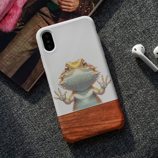 Bearded Dragon Glass Surfer Tough Phone Case for iPhone, Samsung Galaxy and Google Pixel | Funny Reptile Gift | iPhone 16 new