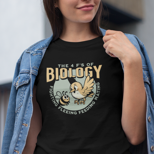 4 F's of Biology Unisex Softstyle T-Shirt | Science lover gift tee | Funny Science Shirt