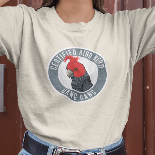 Gang Gang Cockatoo T-Shirt, Certified Bird Nerd Shirt, Australian Bird Tee, Birdwatching Gift, Wildlife Lover Tee, Cockatoo Shirt