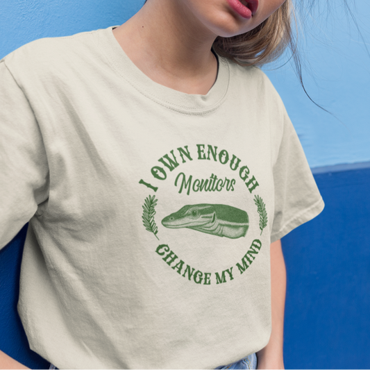 Funny Monitors Graphic T-Shirt, Perfect for Goanna Lovers, Geeky Reptile Keeper Gift, Australian Animal Enthusiast Tee